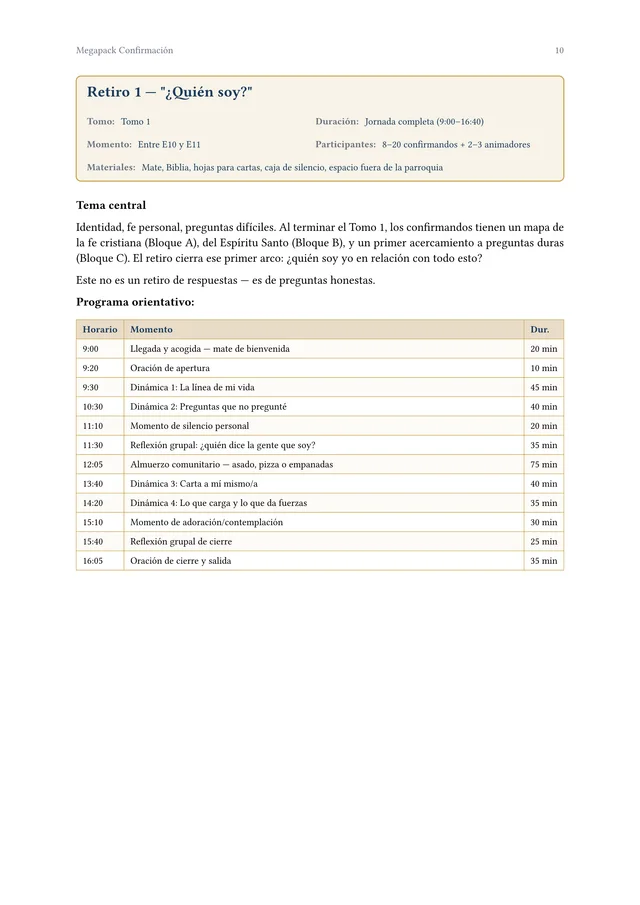 Página interior del Megapack Confirmación